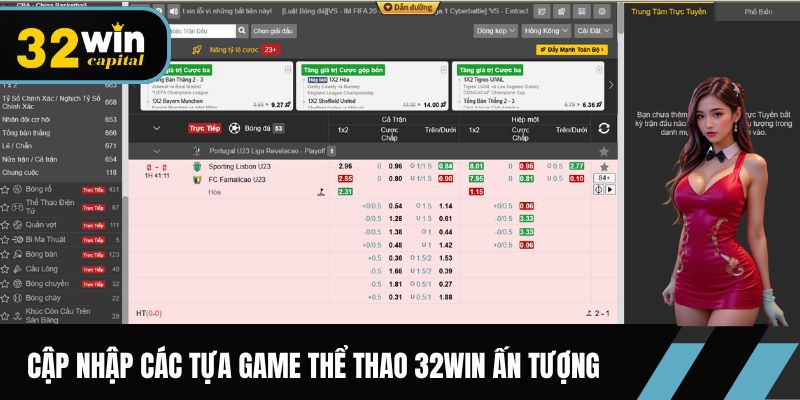 Cập nhập các tựa game thể thao tại 32win ấn tượng
